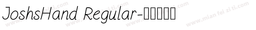 JoshsHand Regular字体转换